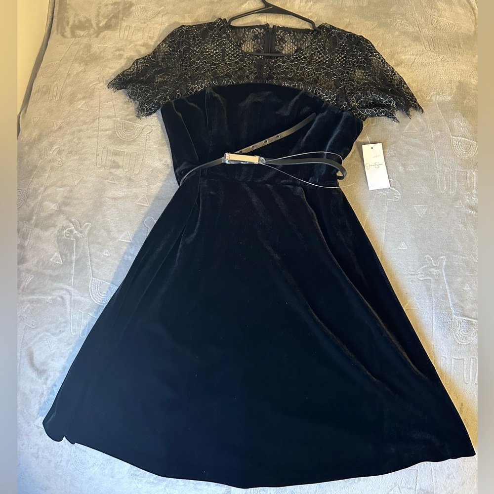 Jessica Simpson Black Velvet Dress size 6
